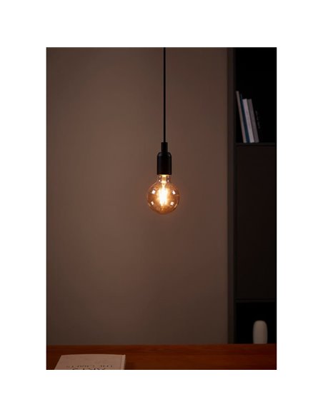 Lâmpada decorativa LED âmbar G95 4W 2200K E27 | Luz quente e elegante