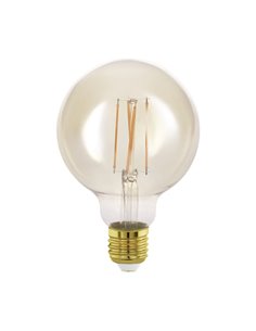 Lâmpada decorativa LED âmbar G95 4W 2200K E27 | Luz quente e elegante
