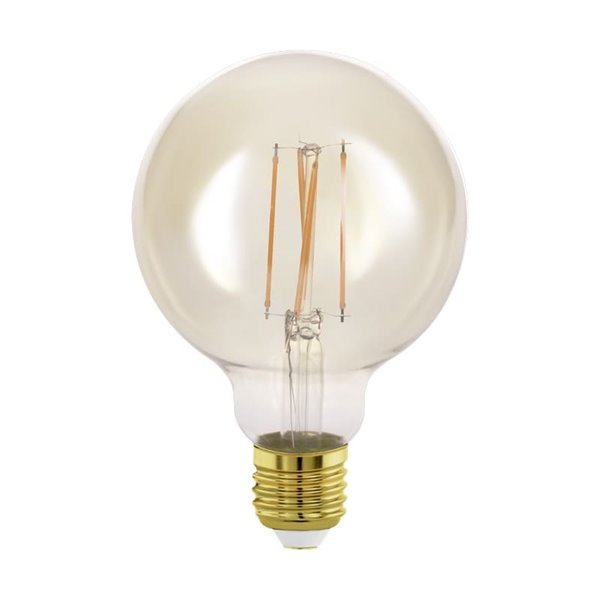 Bombilla Decorativa LED G95 Ámbar 4W 2200K E27 | Luz Cálida y Elegante