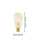 Bombilla Decorativa LED ST64 Ámbar 4W 2200K E27 | Estilo Vintage
