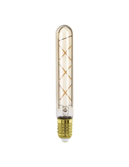 Bombilla LED decorativa T30 ZIGZAG Ámbar 4W 2200K E27 | Diseño Vintage