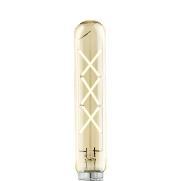 Bombilla LED decorativa T30 ZIGZAG Ámbar 4W 2200K E27 | Diseño Vintage