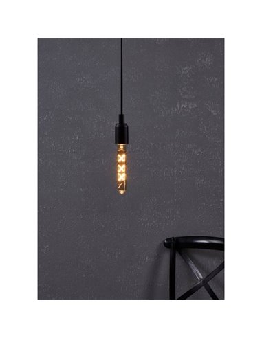 Ampoule LED décorative T30 ZIGZAG Ambre 4W 2200K E27 | Conception Vintage