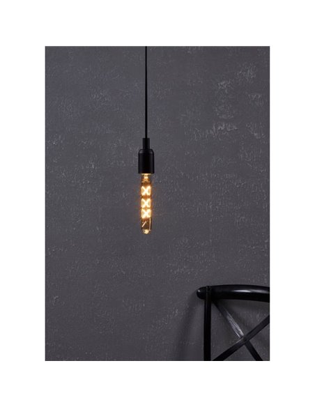 Bombilla LED decorativa T30 ZIGZAG Ámbar 4W 2200K E27 | Diseño Vintage