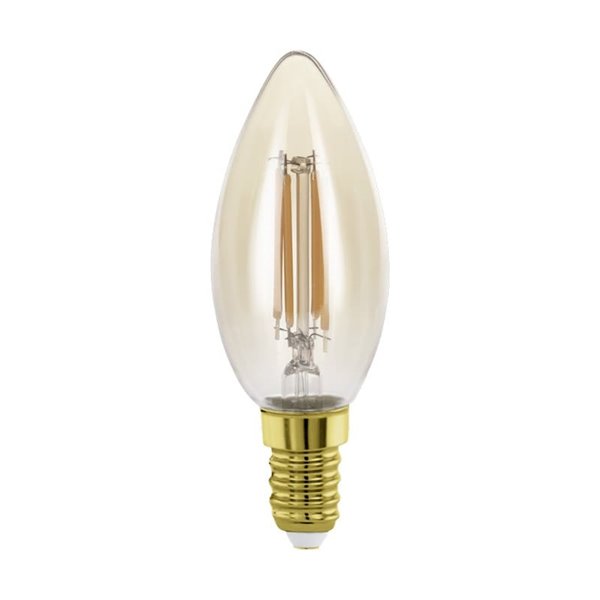 Bombilla LED Decorativa C35 Ámbar 4W 2200K E14 | Forma de Vela