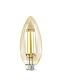 Bombilla LED Decorativa C35 Ámbar 4W 2200K E14 | Forma de Vela