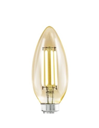 Lâmpada LED Decorativa C35 Âmbar 4W 2200K E14 | Formato de vela