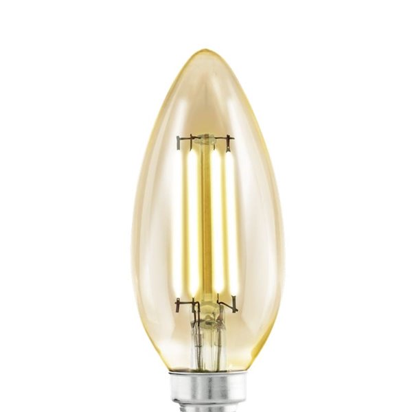 Bombilla LED Decorativa C35 Ámbar 4W 2200K E14 | Forma de Vela