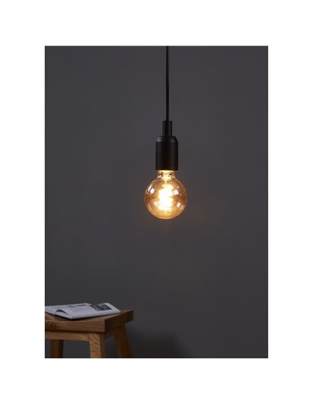 Lâmpada LED Decorativa G80 Âmbar 4W 2000K E27 | Ajustável e Decorativo