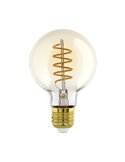 Bombilla LED Decorativa G80 Ámbar 4W 2000K E27 | Regulable y Decorativa