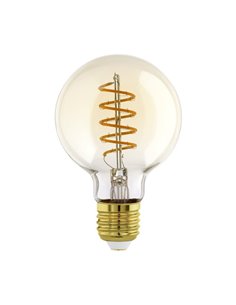 Bombilla LED Decorativa G80 Ámbar 4W 2000K E27 | Regulable y Decorativa