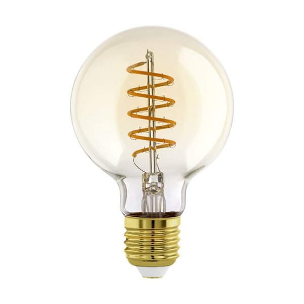 Bombilla LED Decorativa G80 Ámbar 4W 2000K E27 | Regulable y Decorativa
