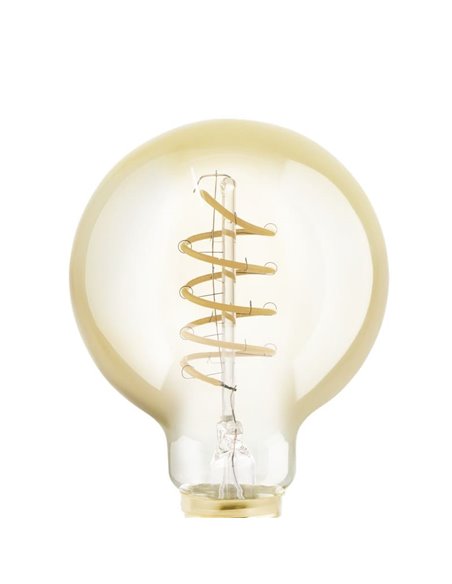 Bombilla LED Decorativa G80 Ámbar 4W 2000K E27 | Regulable y Decorativa