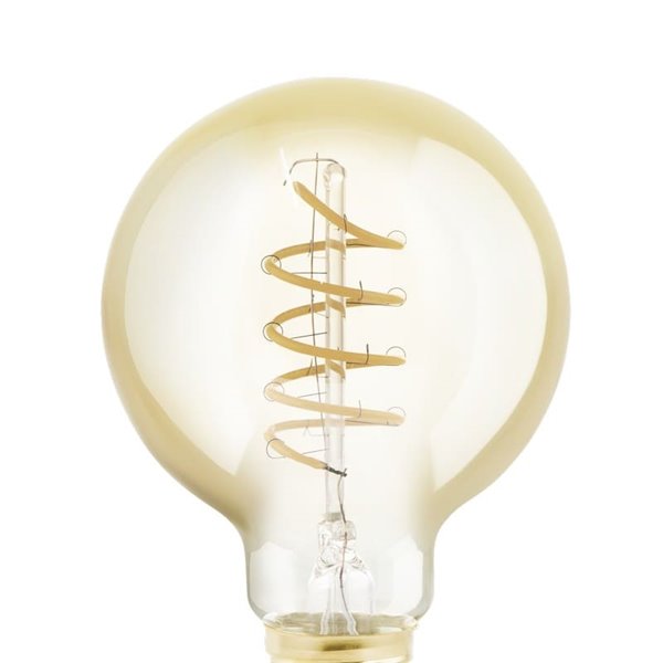 Bombilla LED Decorativa G80 Ámbar 4W 2000K E27 | Regulable y Decorativa
