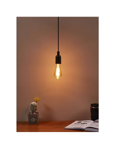 Ampoule LED Décorative ST64 Ambre 4W 2000K E27 | Design vintage et réglable.