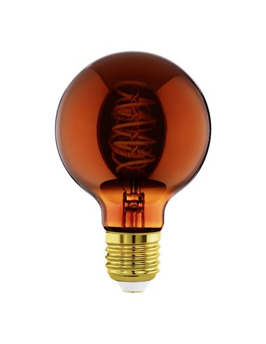 Bombilla LED Decorativa G80 Cobre 4W 2000K E27 | Decorativa y Vintage