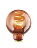Bombilla LED Decorativa G80 Cobre 4W 2000K E27 | Decorativa y Vintage