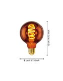 Bombilla LED Decorativa G80 Cobre 4W 2000K E27 | Decorativa y Vintage