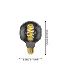 Bombilla LED Decorativa G80 Smoky 4W 2000K E27 | Diseño Decorativo