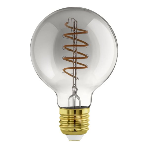 Lâmpada LED Decorativa G80 Fumê 4W 2000K E27 | Desenho decorativo