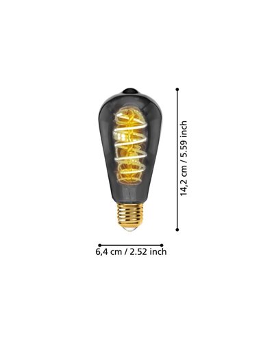 Ampoule LED Décorative ST64 Fumée 4W 2000K E27 | Design décoratif vintage