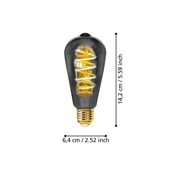 Bombilla LED Decorativa ST64 Smoky 4W 2000K E27 | Diseño Decorativo Vintage