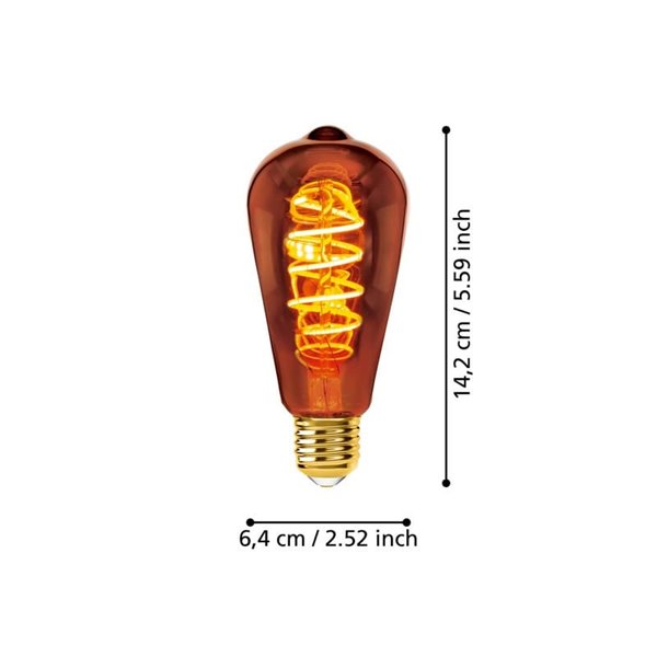 Bombilla LED Decorativa ST64 Cobre 4W 2000K E27 | Diseño Vintage y Decorativa
