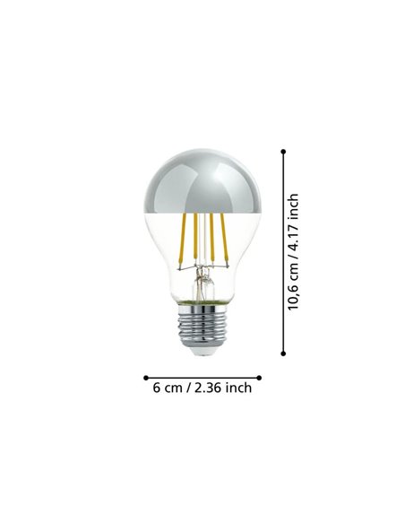 Lâmpada LED Decorativa A60 Cobre 7,3W 2700K E27 | Luz quente e antirreflexo