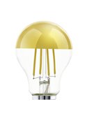 Bombilla LED con cabezal espejo dorado A60,  7.3W 2700K E27 | Luz Cálida y Antideslumbrante