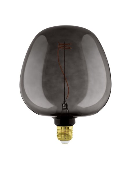 Bombilla LED decorativa grande, G190 Negra 4W 2000K E27 con filamento