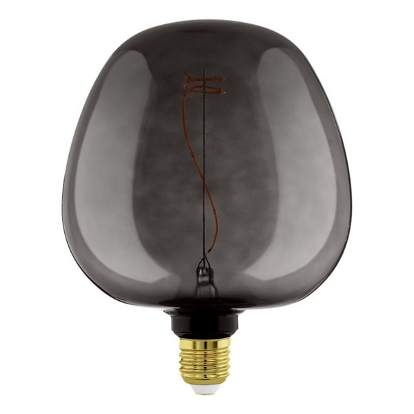 Bombilla LED decorativa grande, G190 Negra 4W 2000K E27 con filamento