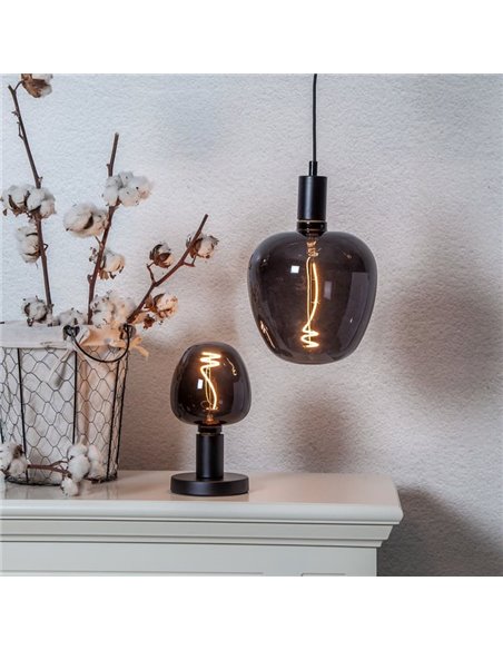 Grande ampoule LED décorative, G190 Noir 4W 2000K E27 à filament