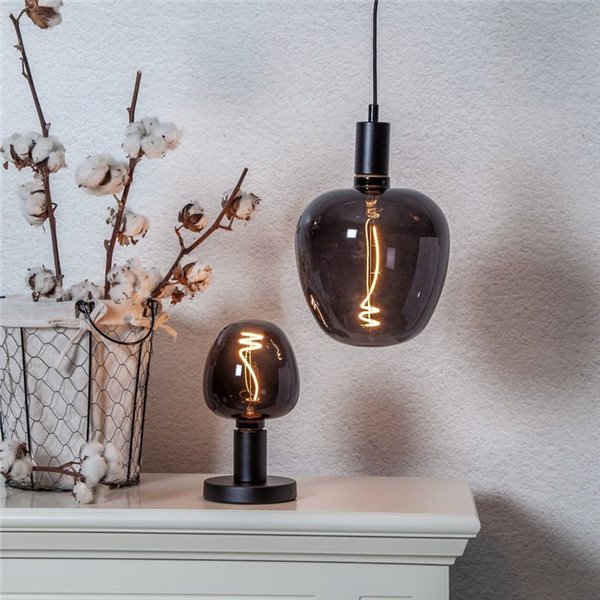 Bombilla LED decorativa grande, G190 Negra 4W 2000K E27 con filamento