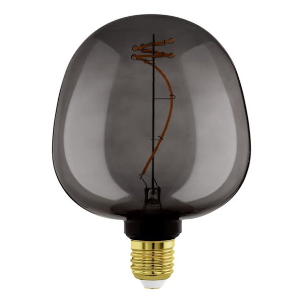 Bombilla LED decorativa, G125 Negra 4W 2000K E27 con filamento