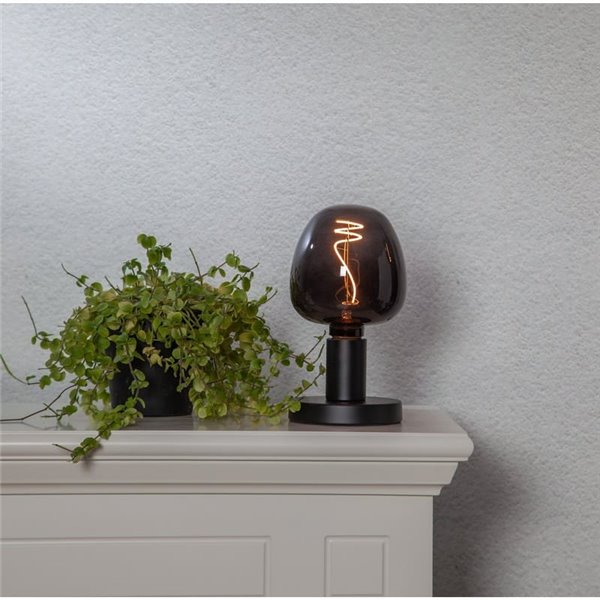 Bombilla LED decorativa, G125 Negra 4W 2000K E27 con filamento