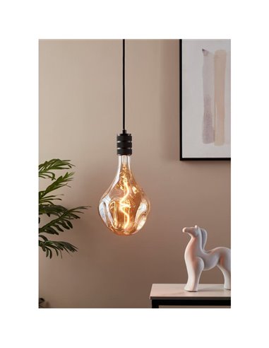 Bombilla LED D165 Ámbar 4W 2700K E27 | Decorativa de Gran Tamaño