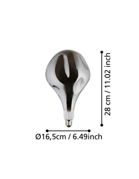 Ampoule LED D165 Fumée 4W 2700K E27 | Grand Décoratif