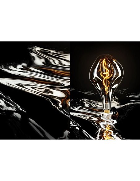 Lâmpada LED D165 Fumê 4W 2700K E27 | Grande Decorativo