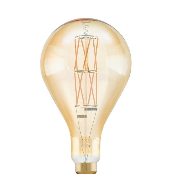Bombilla LED big size regulable decorativa PS160, Ámbar 8W 2100K E27, de filamento
