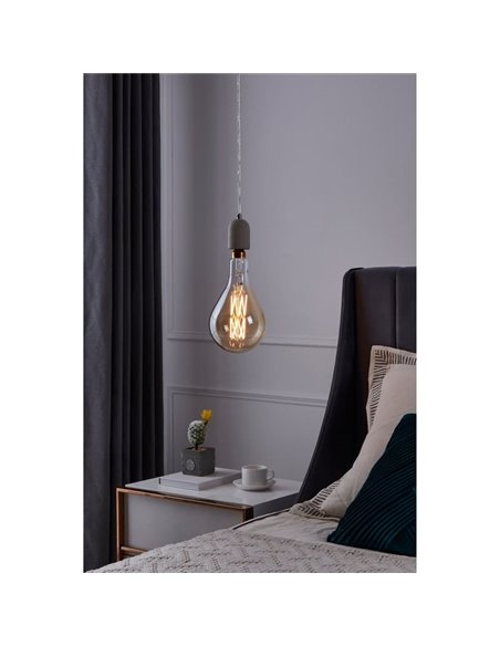 Bombilla LED big size regulable decorativa PS160, Ámbar 8W 2100K E27, de filamento