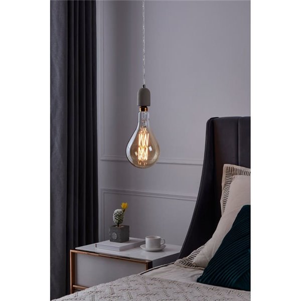 Bombilla LED big size regulable decorativa PS160, Ámbar 8W 2100K E27, de filamento