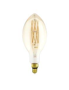 Bombilla LED decorativa E140 Ámbar 8W 2100K E27, de filamento