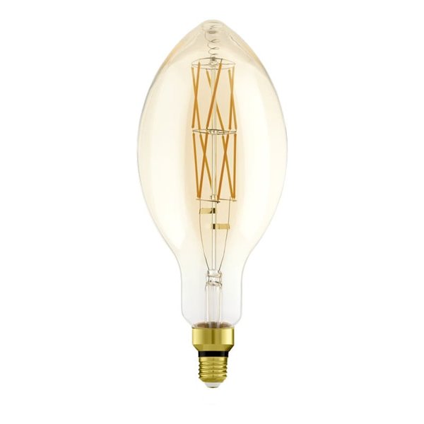 Bombilla LED decorativa E140 Ámbar 8W 2100K E27, de filamento