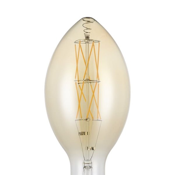 Bombilla LED decorativa E140 Ámbar 8W 2100K E27, de filamento