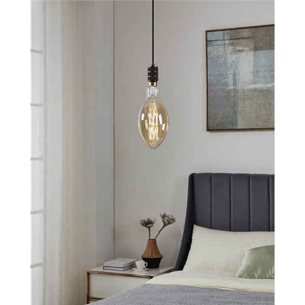 Bombilla LED decorativa E140 Ámbar 8W 2100K E27, de filamento
