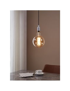 Lâmpada LED redonda G200 de tamanho grande, âmbar 8W 2100K E27 | Decorativo com filamento 2