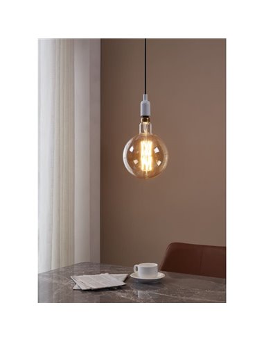 Ampoule LED ronde G200 de grande taille, Ambre 8W 2100K E27 | Décoratif avec filament
