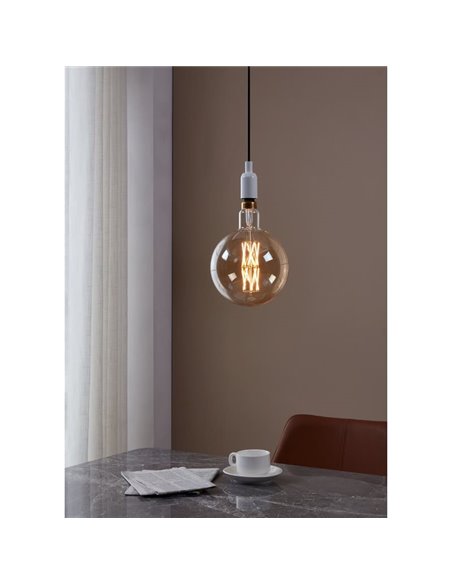 Ampoule LED ronde G200 de grande taille, Ambre 8W 2100K E27 | Décoratif avec filament