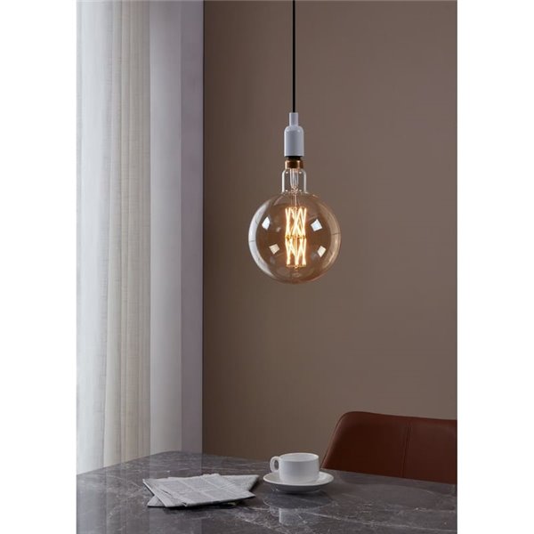 Bombilla LED redonda big size G200, Ámbar 8W 2100K E27 | Decorativa con filamento