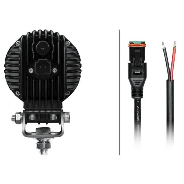 Trasera de Faro de Trabajo LED redondo HELLA R2100 con optica campo ancho 12V-24V 2100lm IP67 1G0 357 109-101 Hella